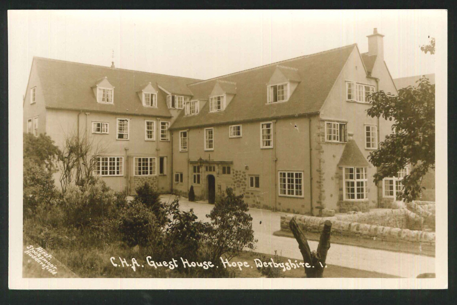 Postcard C.H.A Guest House Hope Derbyshire Real Photo