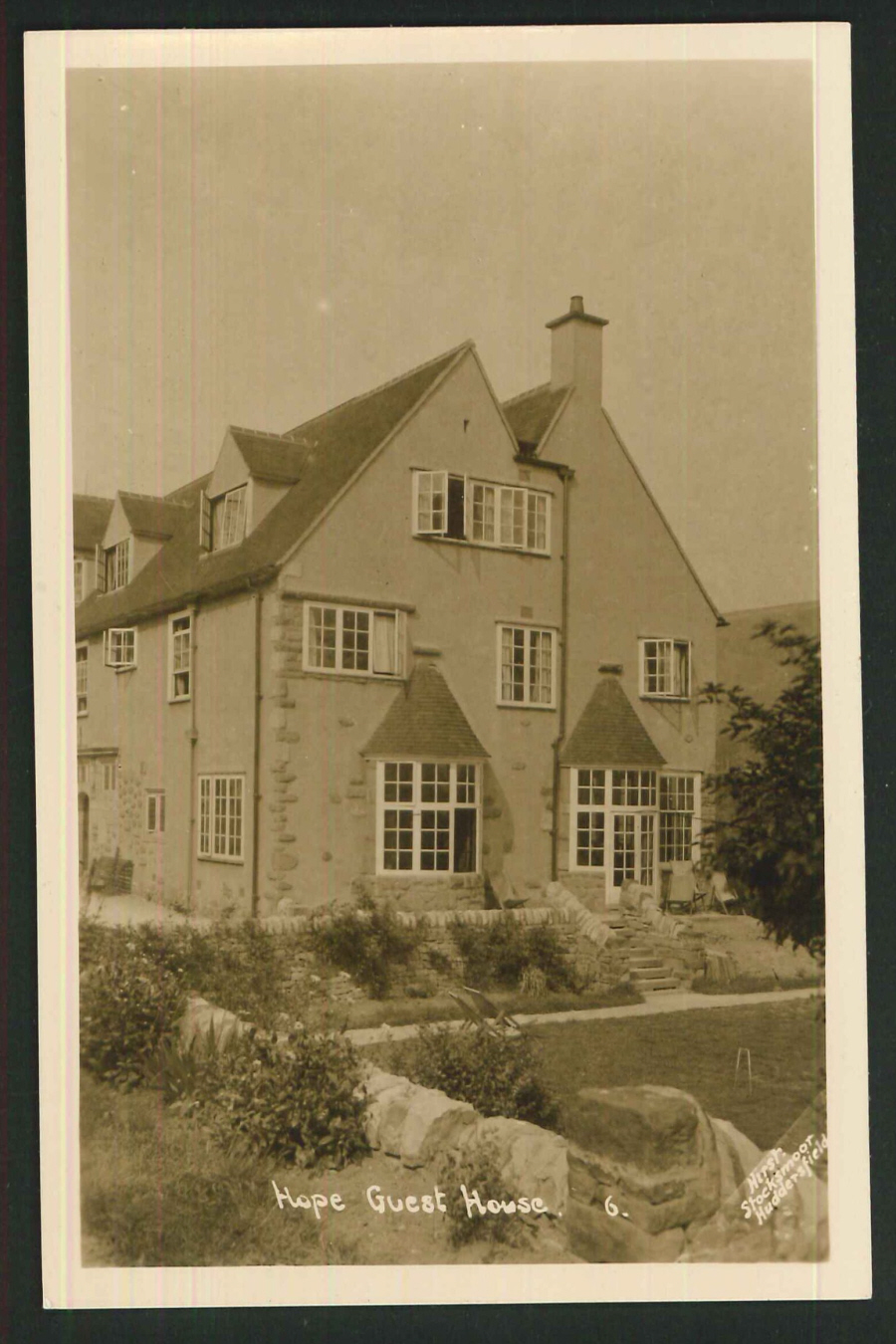Real Photo Postcard C.H.A Guest House Hope Derbyshire diff