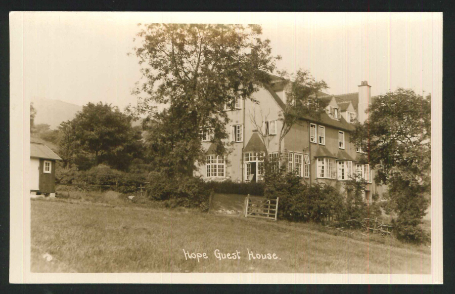 Real Photo Postcard Guest House Hope Derbyshire diff - Click Image to Close