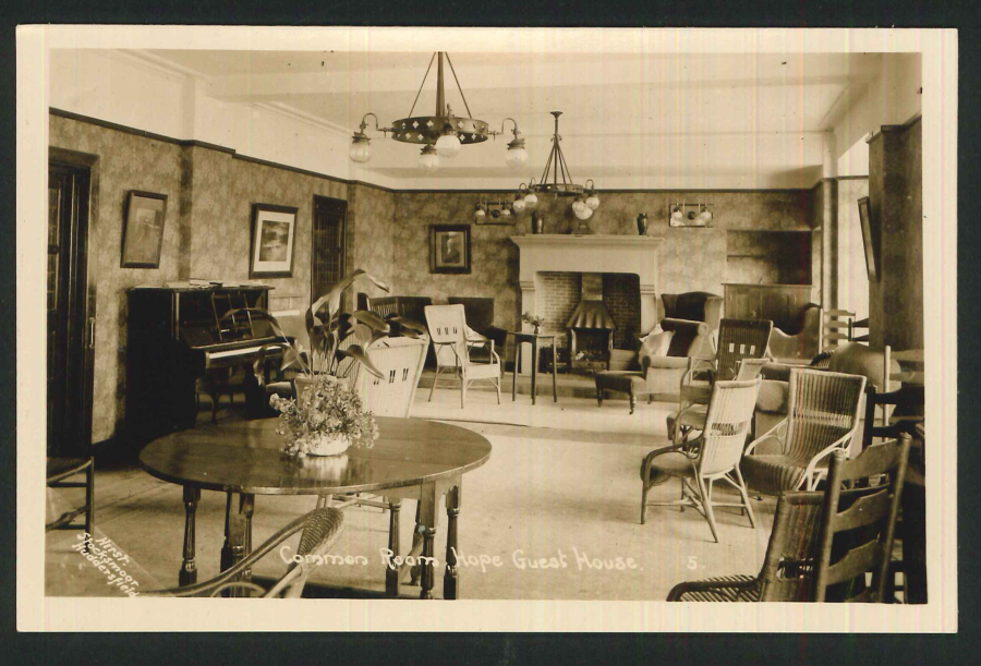 Postcard Common Room C.H.A Guest House Hope Derbyshire