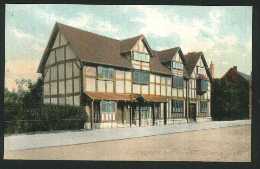 Postcard Shakespeare's House Stratford upon Avon Warkwickshire - Click Image to Close