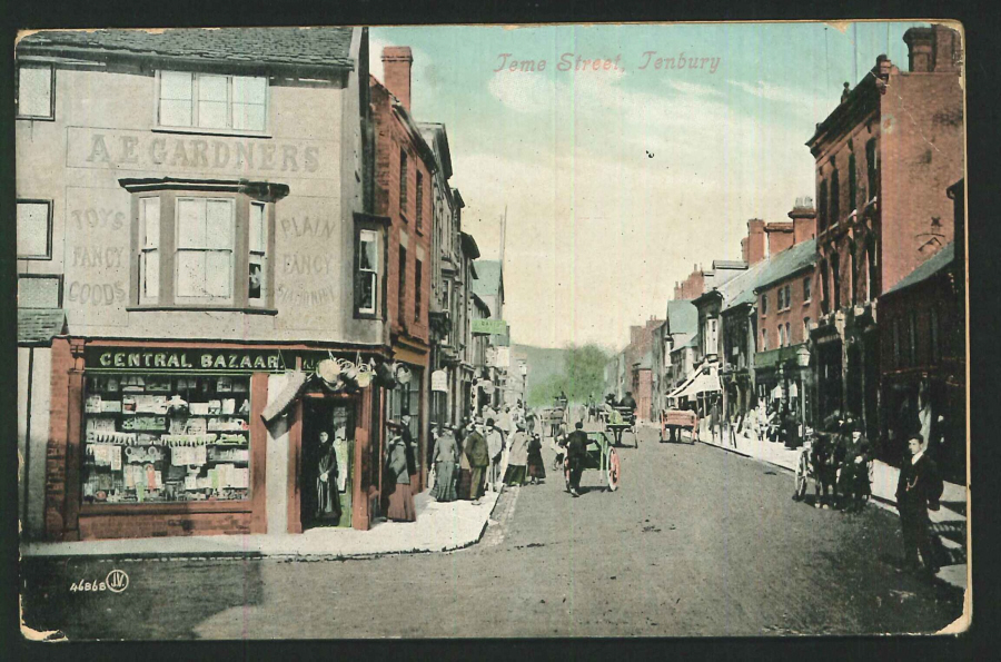 Postcard Teme Street Tenbury Worcs - Click Image to Close