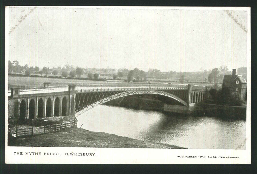 Postcard Gloucestershire - Mythe Bridge, Tewkesbury - Click Image to Close