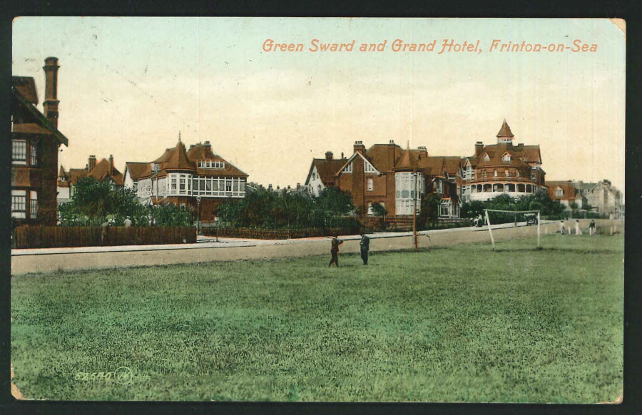 Postcard Essex - Green Sward & Grand Hotel, Frinton on Sea - 1909
