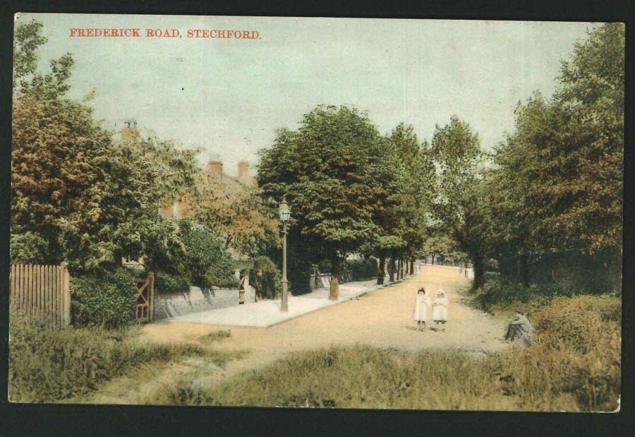 Postcard - Birmingham - Frederick Road, Stechford 1919