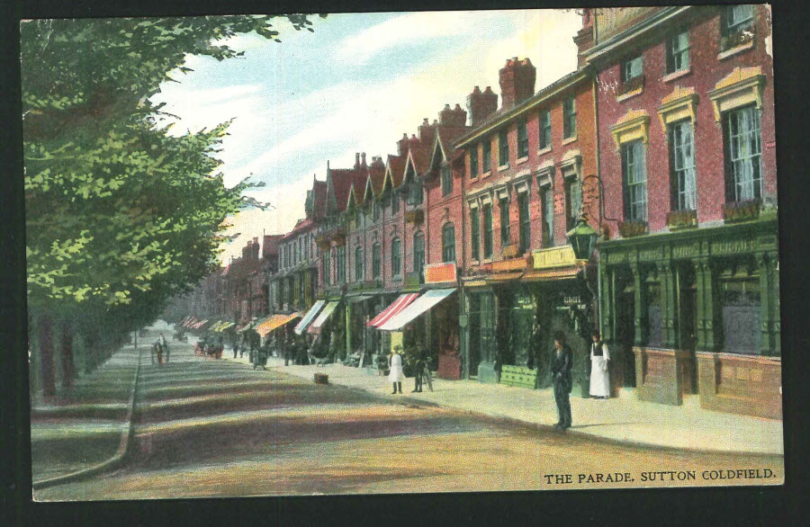 Postcard - Birmingham - The Parade Sutton Coldfield - 1904