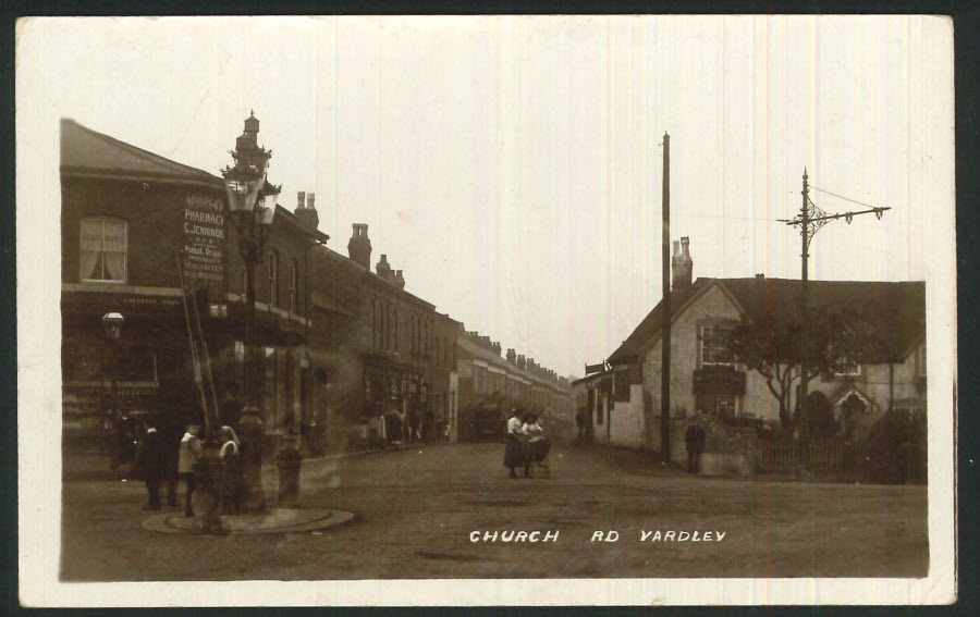 Postcard - Birmingham - Church Road, Yardley 1911