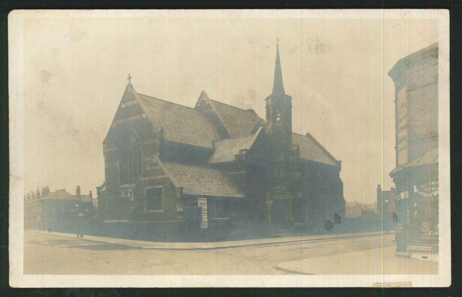 Postcard - Birmingham - Sparkbrook Church 1905