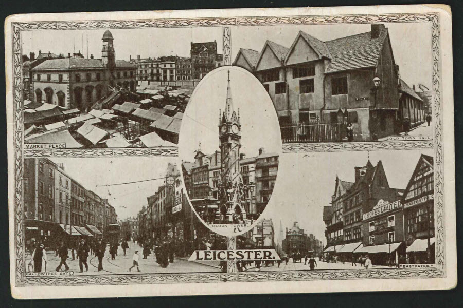 Postcard Multi View Leicester