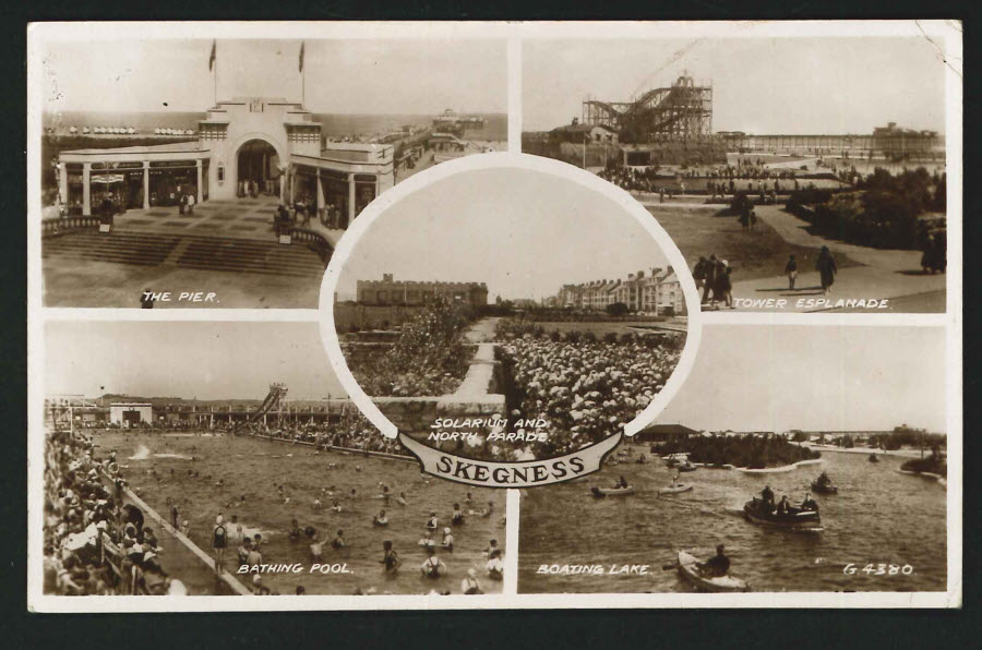 Postcard Multi View Skegness 1949