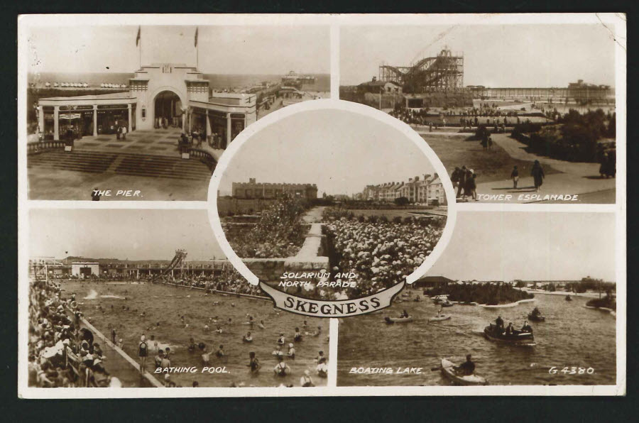 Postcard Multi View Skegness 1949 - Click Image to Close