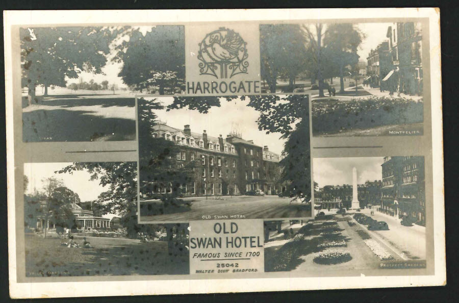 Postcard Multi View Harrogate, Old Swan Hotel