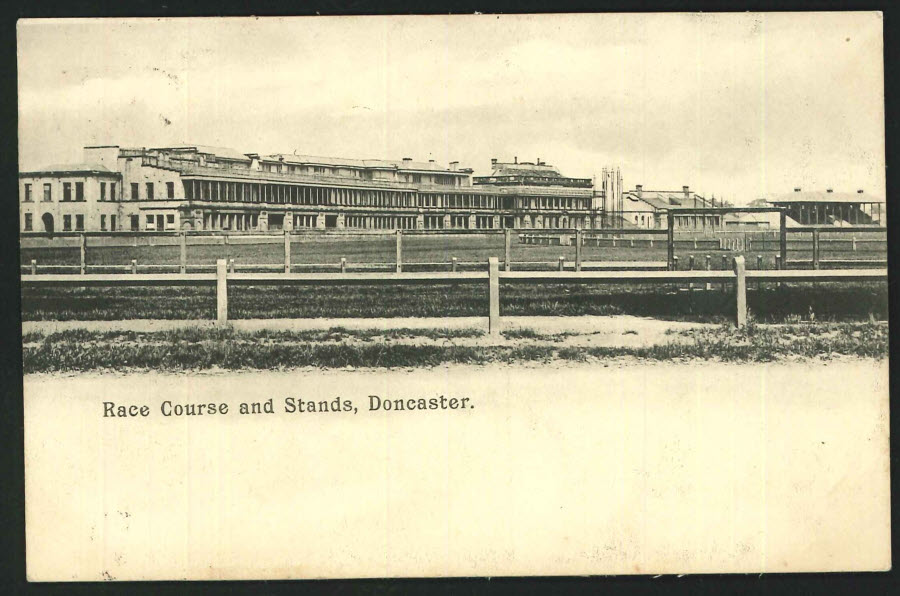 Postcard Doncaster Racecourse and Stands 1907 - Click Image to Close