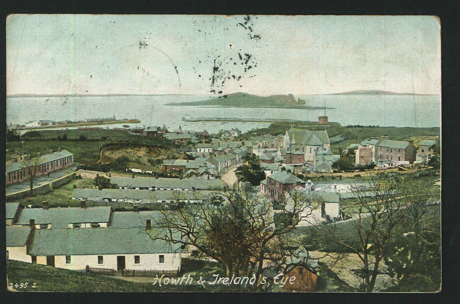 Postcard Howth and Ireland's Eye 1906