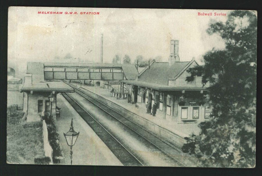 Postcard GWR Station Melksham 1905