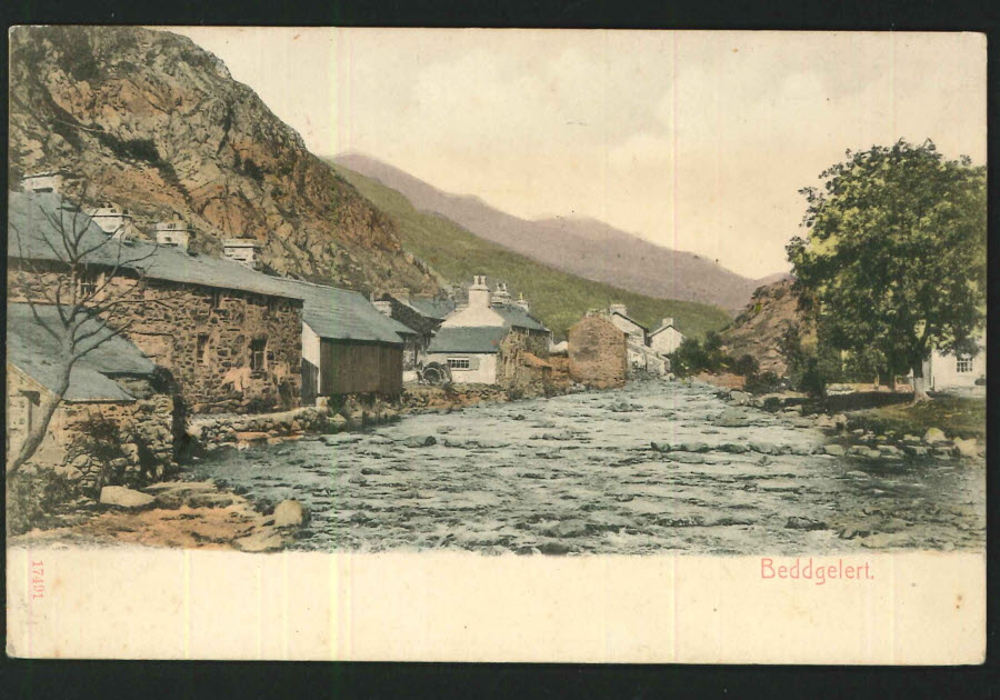 Postcard Beddglert Caerarvon 1914 - Click Image to Close