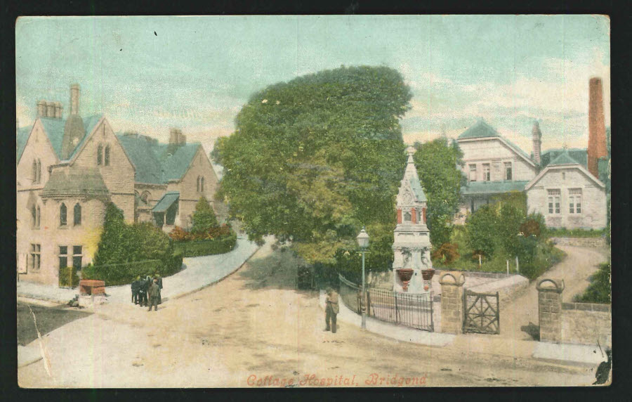 Postcard Cottage Hospital Bridgend 1906 - Click Image to Close