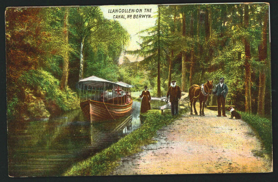 Postcard Llangollen On the Canal Near Berwyn 1907 - Click Image to Close