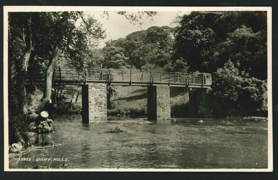 Postcard Somerset Real Photo - Snuff Mills 1955