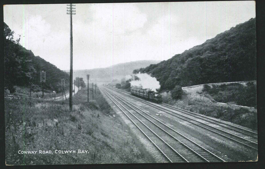 Postcard Wales - Conway Road, Colwyn Bay 1912