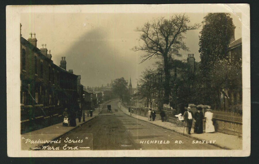 Postcard - Birmingham - Real Photo Highfield Road Saltley