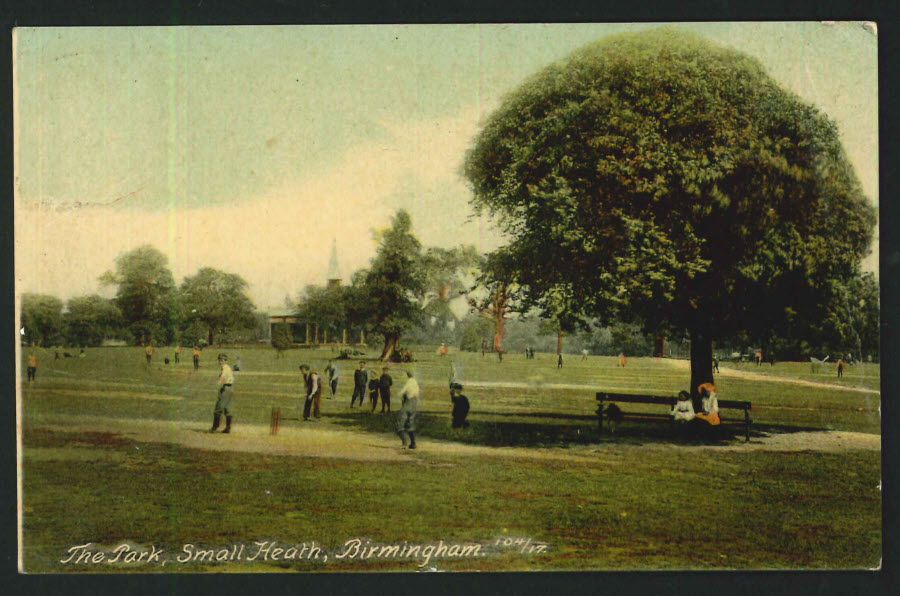 Postcard - Birmingham - Small Heath Park 1907