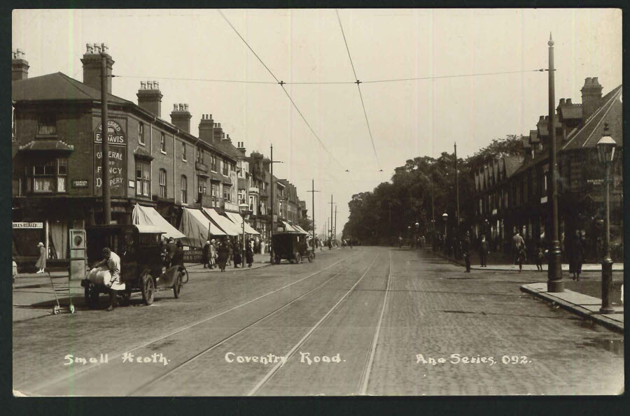 Postcard - Birmingham - Coventry Road Small Heath 1922