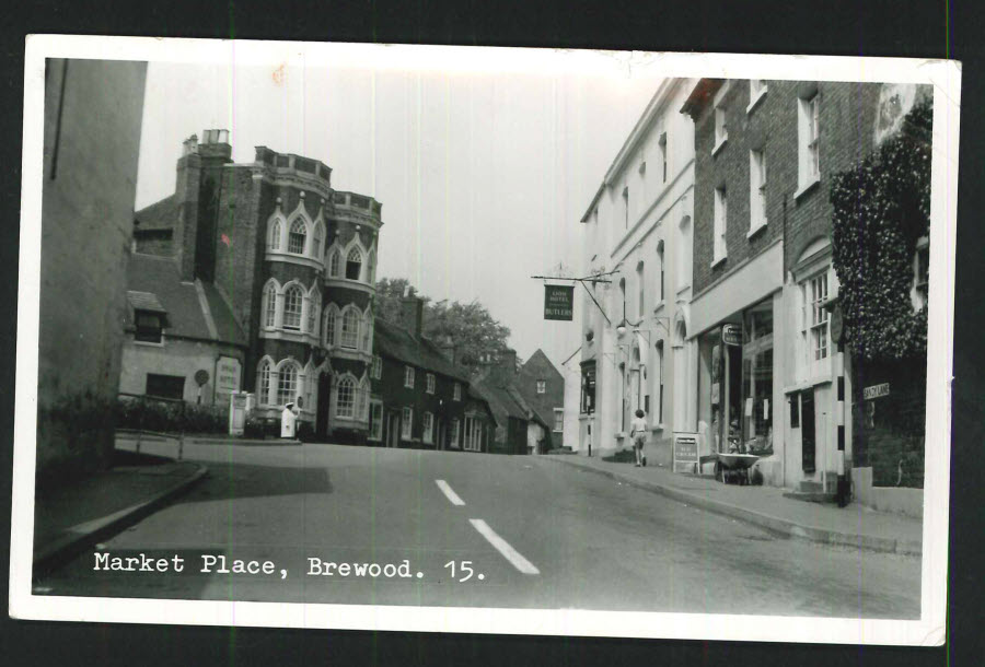 Postcard Staffordshirte Real Photo Market Place, Brewood