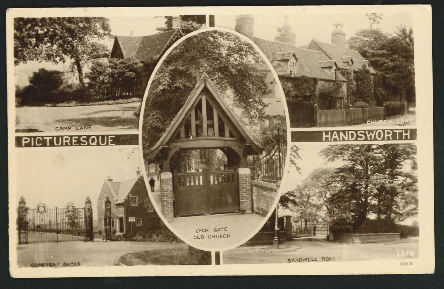 Postcard Birmiingham Multi View Handsworth 1921 - Click Image to Close