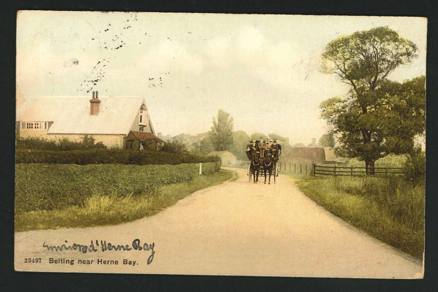 Postcard Kent Belting near Herne Bay 1908