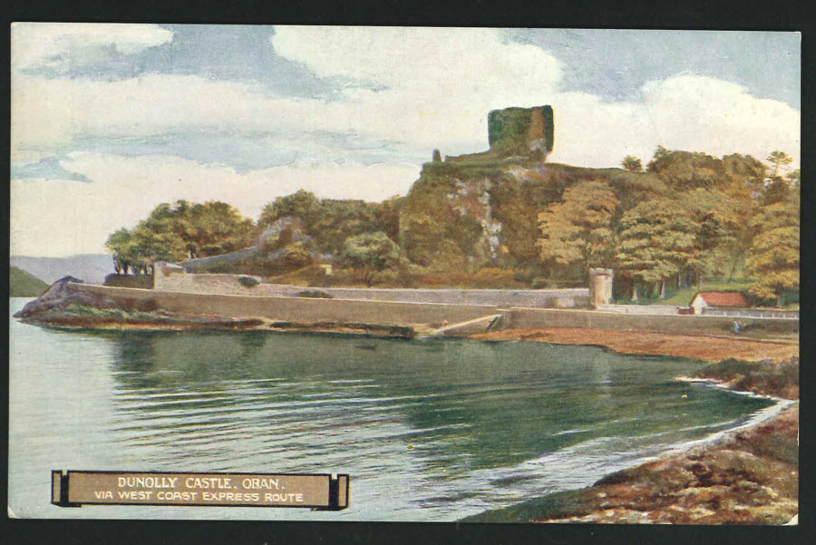 Postcard Argyll Dunolly Castle Oban