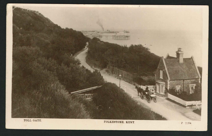 Postcard Kent Toll Gate Folkestone