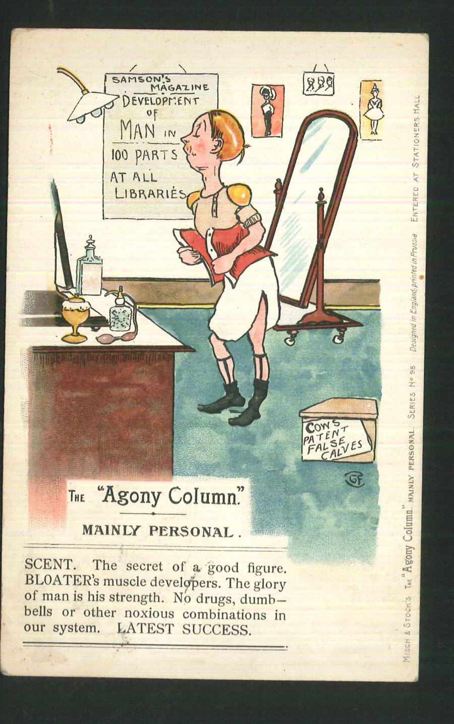 Postcard ''Agony Column'' Mainly Personal 1903