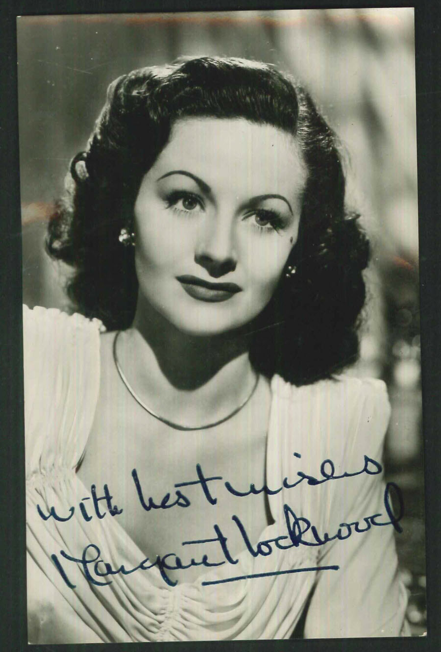 Postcard Margaret Lockwood Signed