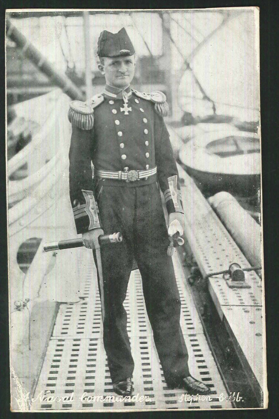 Postcard Naval Commander Stephen Cribb