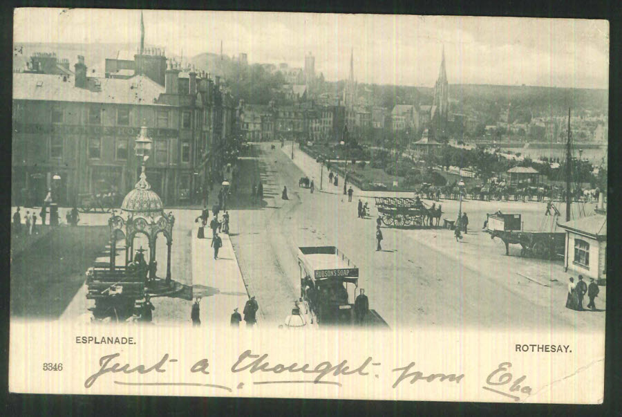 Postcard Scotland - Esplande, Rothesay,Bute 1902
