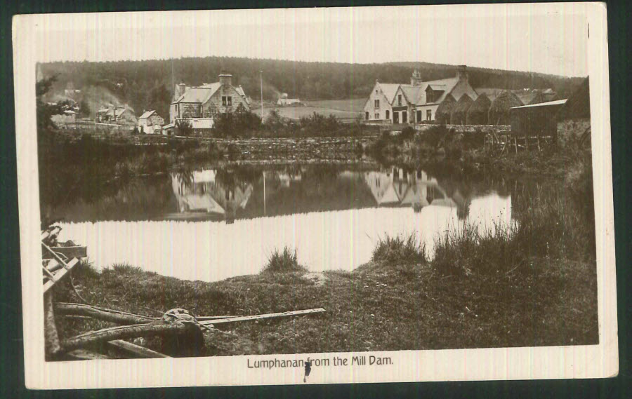 Postcard Scotland - Lumphanan From the Mill Dam 1911