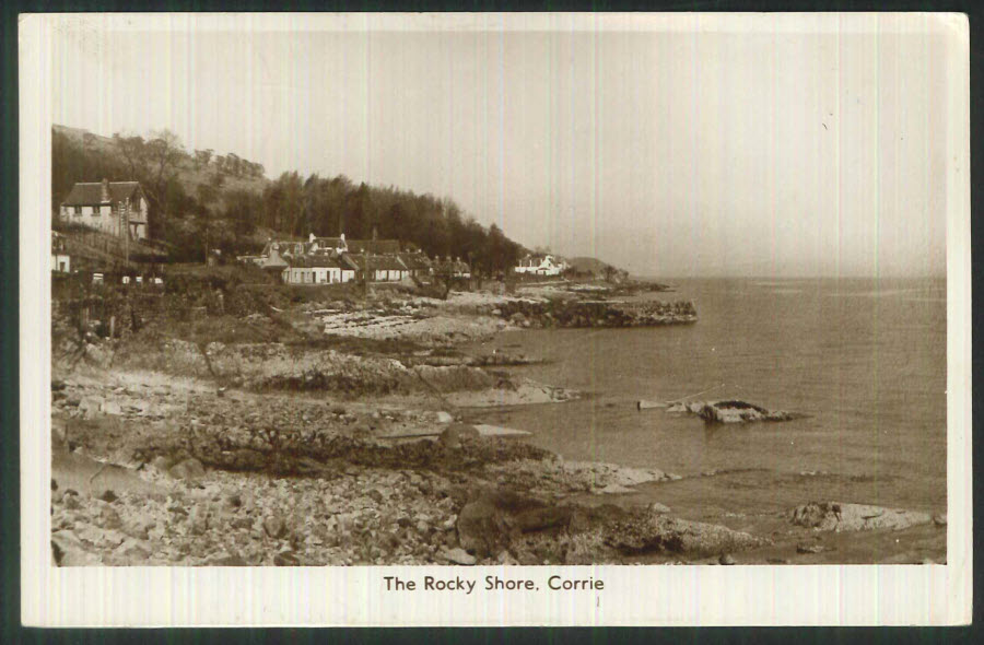 Postcard Scotland - The Rocky Shore, Corrie, Arran 1950