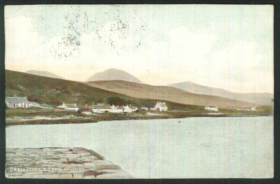 Postcard Scotland - Small Isles & Paps of Jura 1908