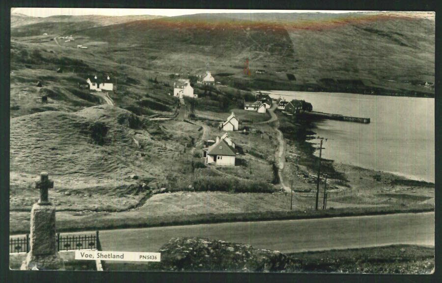 Postcard Scotland - Voe, Shetland 1967