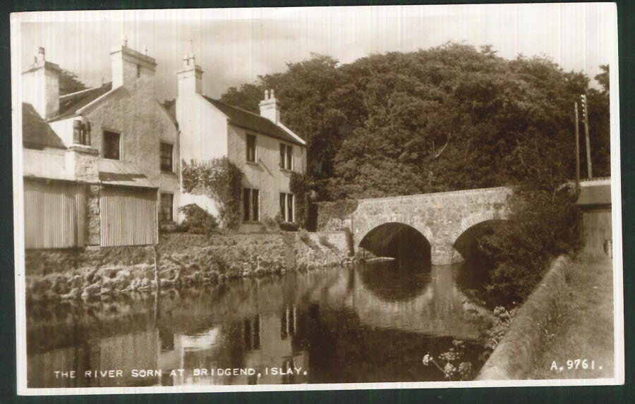 Postcard Scotland - River Sorn, Bridgend, Islay 1929 - Click Image to Close