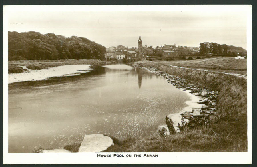 Postcard Scotland - Howes Pool, Annan, Dumfries 1937 - Click Image to Close