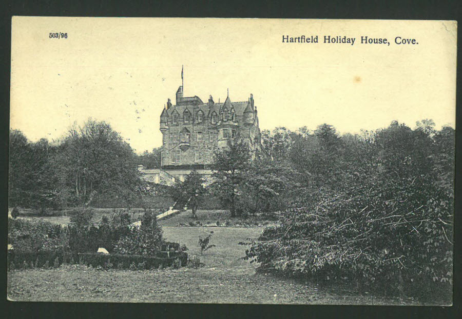 Postcard Scotland - Harfield Holiday House,Cove, Kilcreggan 1926