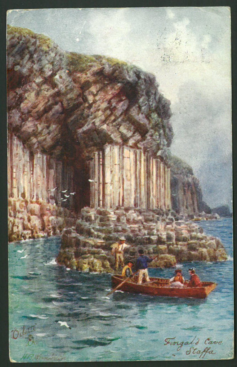 Postcard Scotland - Fingal's Cave Staffa, Iona 1907