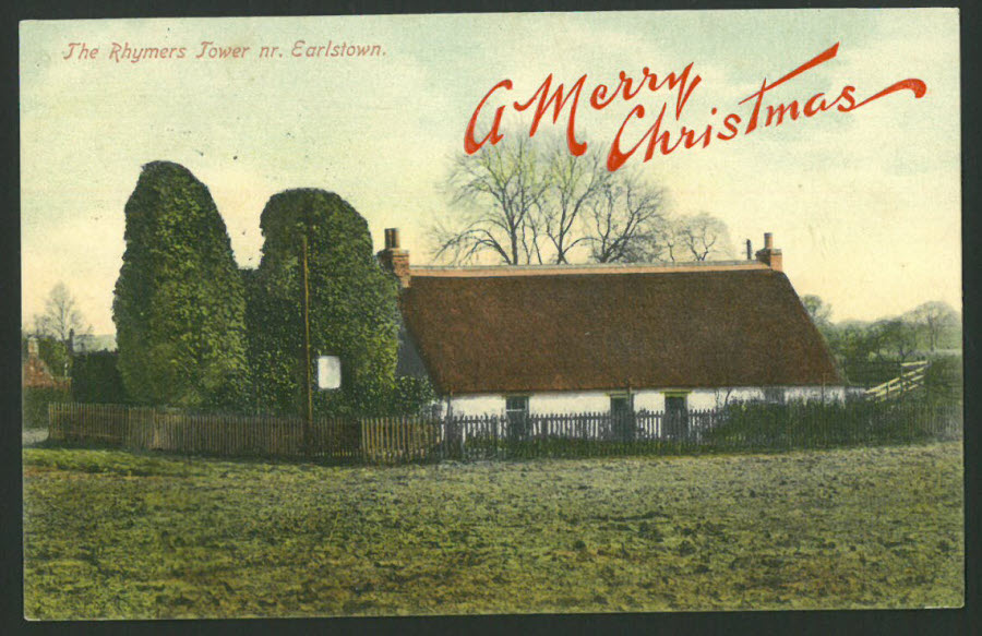 Postcard Scotland - The Rhymers Tower nr. Earlstown, Berwickshire 1906