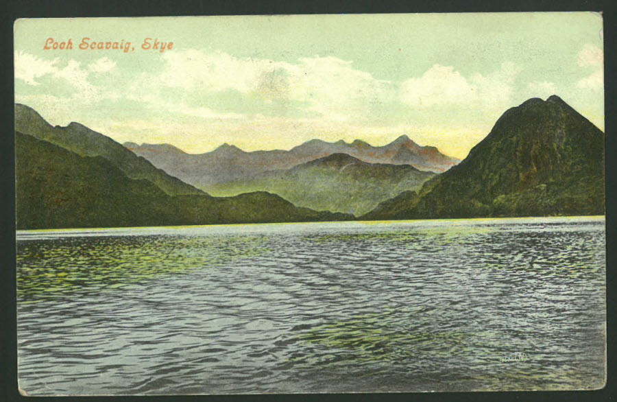Postcard Scotland - Loch Scavaig, Skye 1907