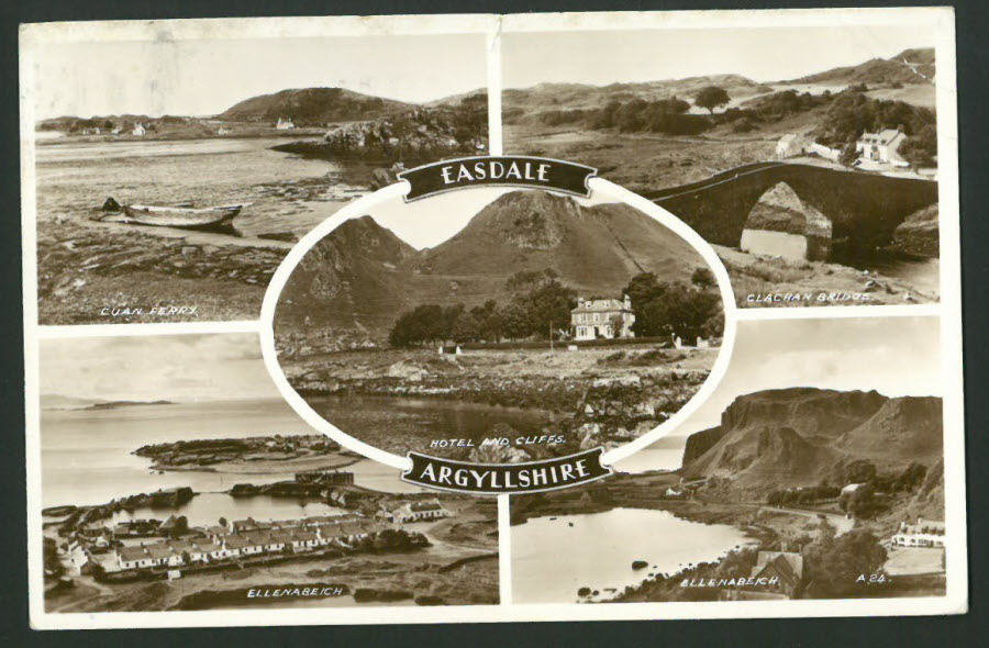 Postcard Scotland - Multi View Easdale, Argyllshire 1951