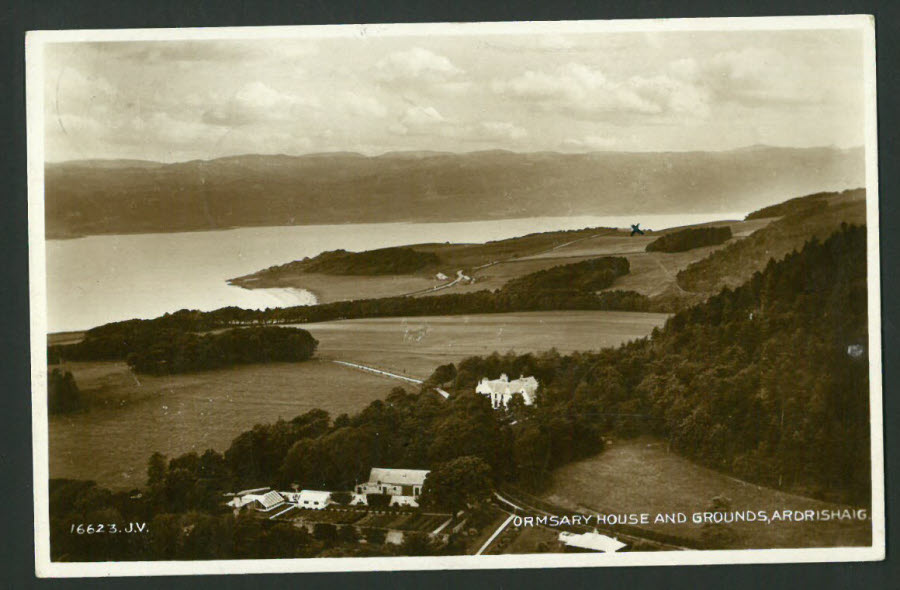 Postcard Scotland - Ormsary House & Grounds, Ardrishaig 1933 - Click Image to Close