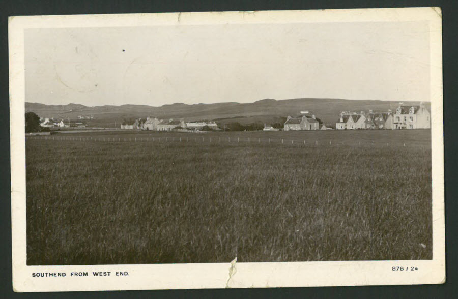 Postcard Scotland - Southend from West End, Argyll 1912