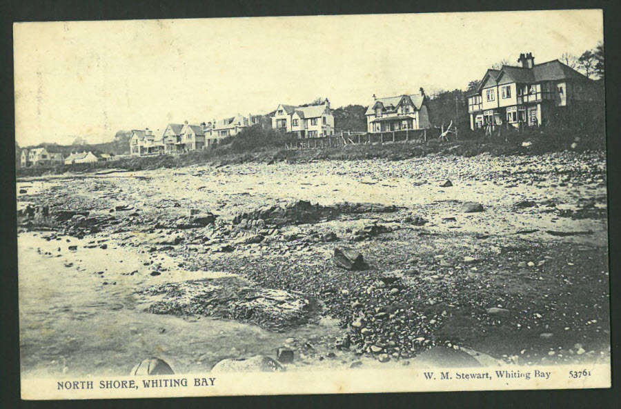 Postcard Scotland - North Shore,Whiting Bay Arran 1909